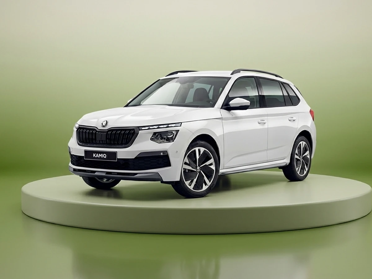 3D render of a Best Cars rental car on a green background